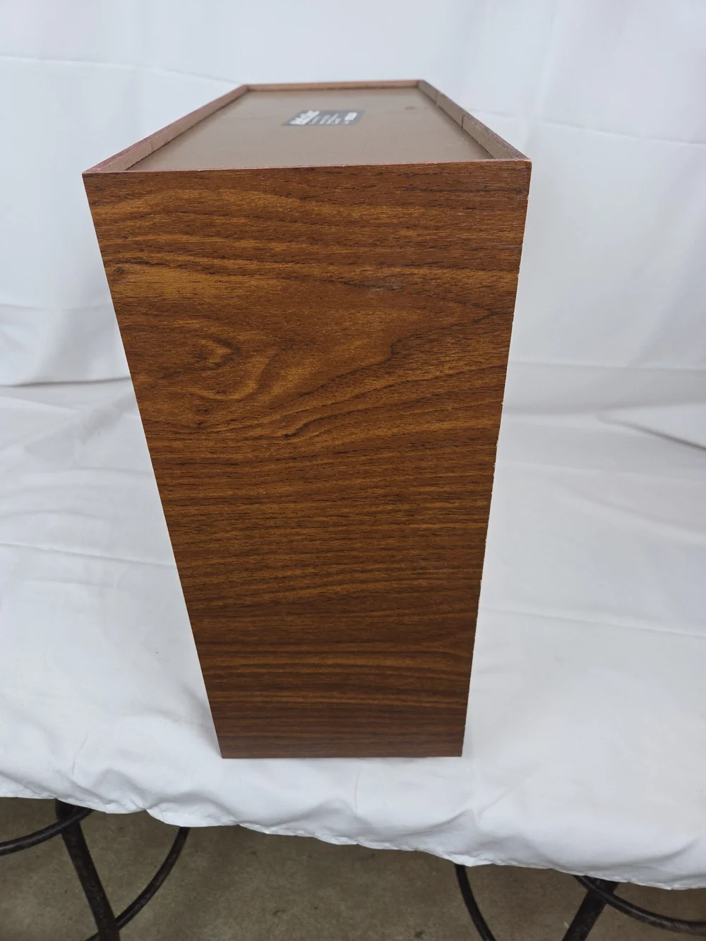 90 Cd's...Vintage 3-Drawer Woodgrain Media Organizer in Brown..
